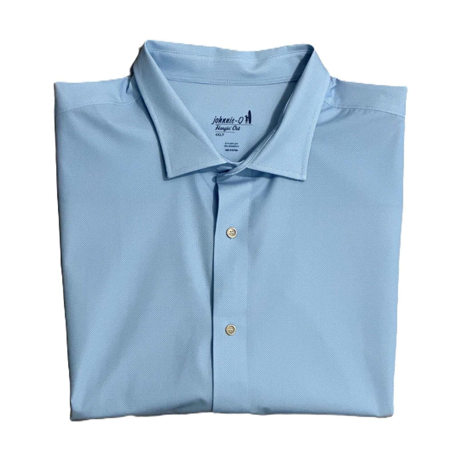 Johnnie-O Dress Shirt Men's 4XLT Big & Tall Short Sleeve Button-Up Blu – Prime Buy Direct
