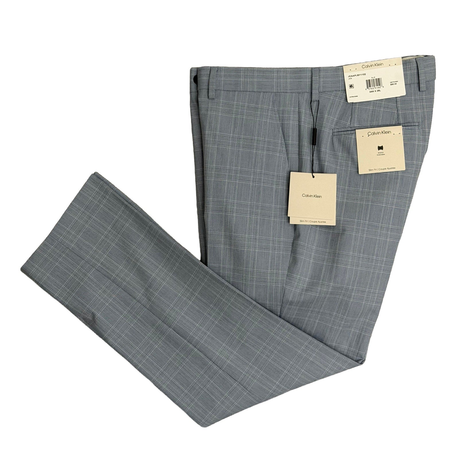 Calvin Klein Dress Pant Men's 34"x29" Slim Fit Flat Front Stretch Blue Prime Buy Direct Calvin Klein Dress Pant Men's 34"x29" Slim Fit Flat Front Stretch Blue Prime Buy Direct