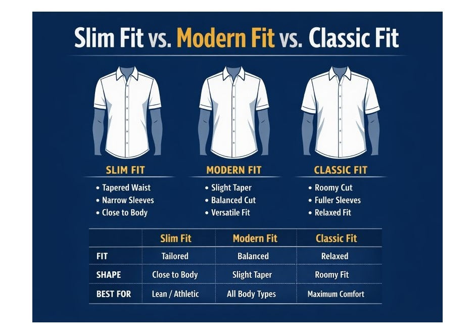 Slim Fit vs. Classic Fit vs. Modern Fit: What’s the Difference?