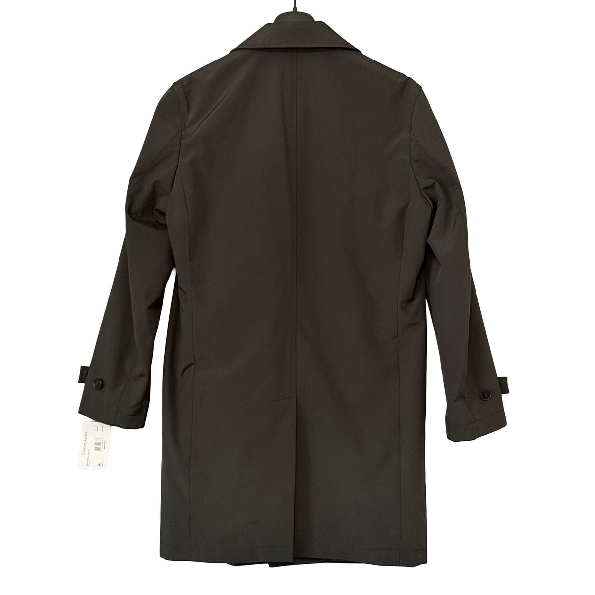 Calvin Klein Raincoat Overcoat Men's 36 Short MPARK Single-Breasted Black