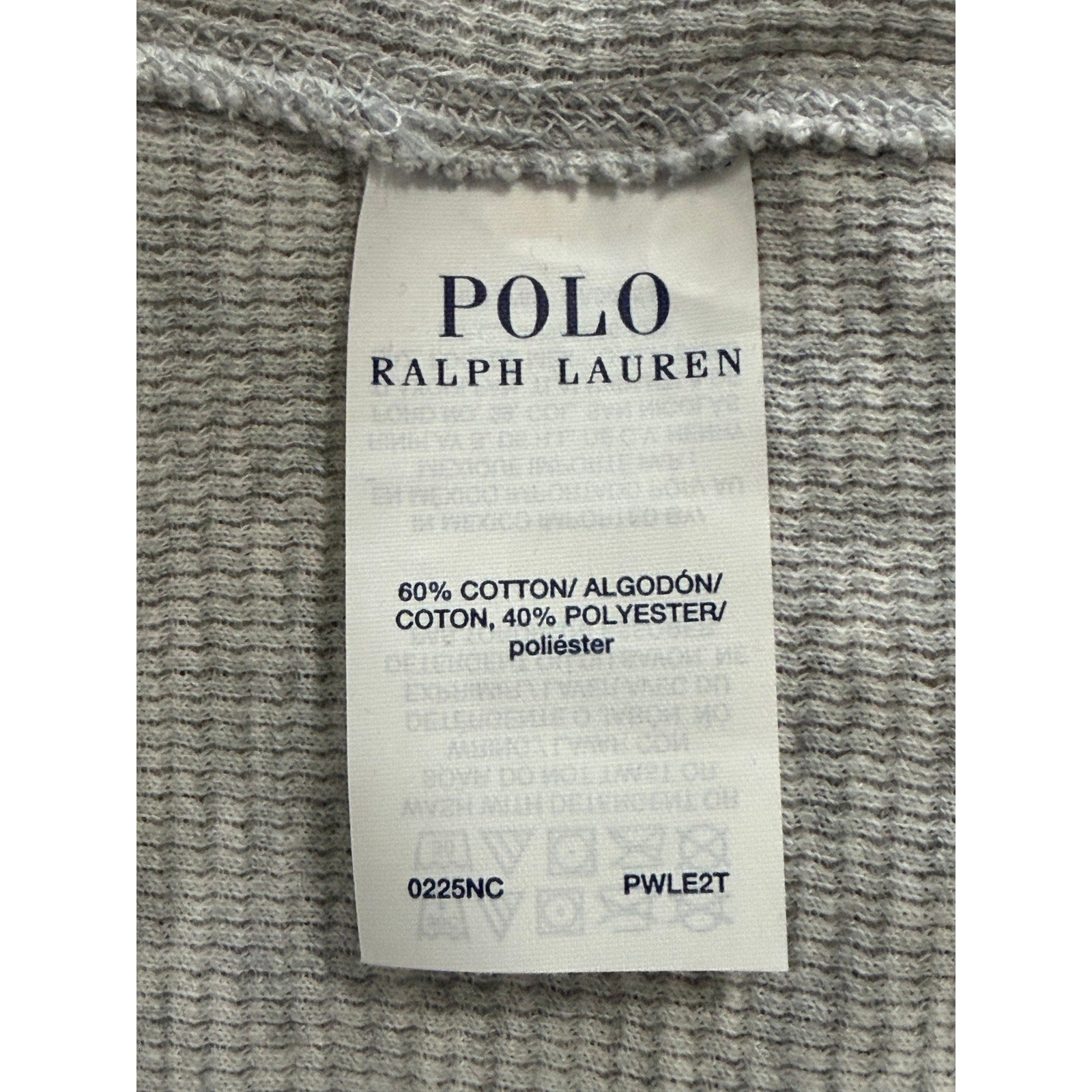 Polo Ralph Lauren Sleepwear Men's 2XT Crew Neck Long Sleeve Knit Shirt Grey