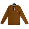 Psycho Bunny Henley T-Shirt Men's Medium Long Sleeve Chest Pocket Toasted Coconut