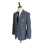Michael Kors Men's 44R Classic Fit Sport Coat Stretch Blue Rust