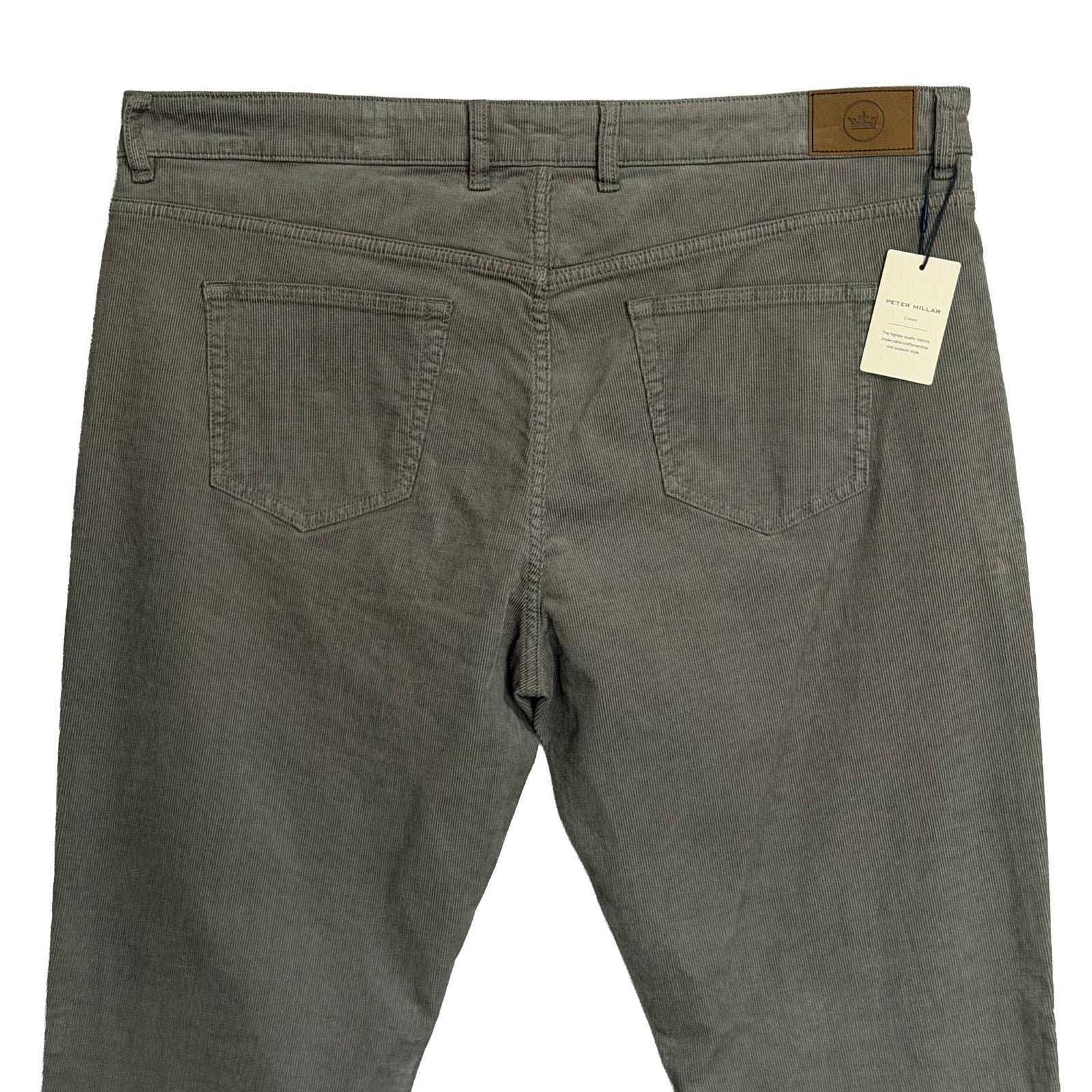Peter Millar Pants Men's 40"x33" Superior Soft Corduroy 5-Pocket Oslo Grey NWT