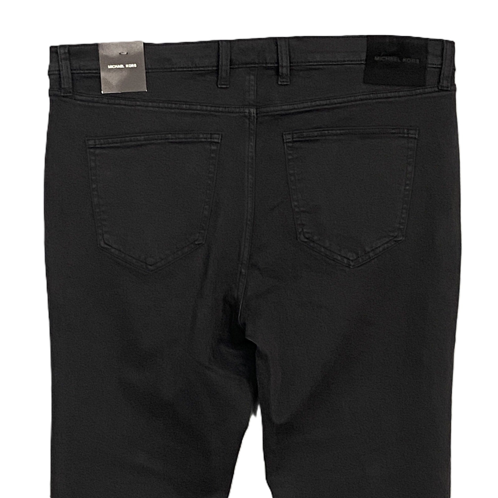 Michael Kors Men's 38x32 Parker Slim Fit Stretch Denim Pants Solid Black