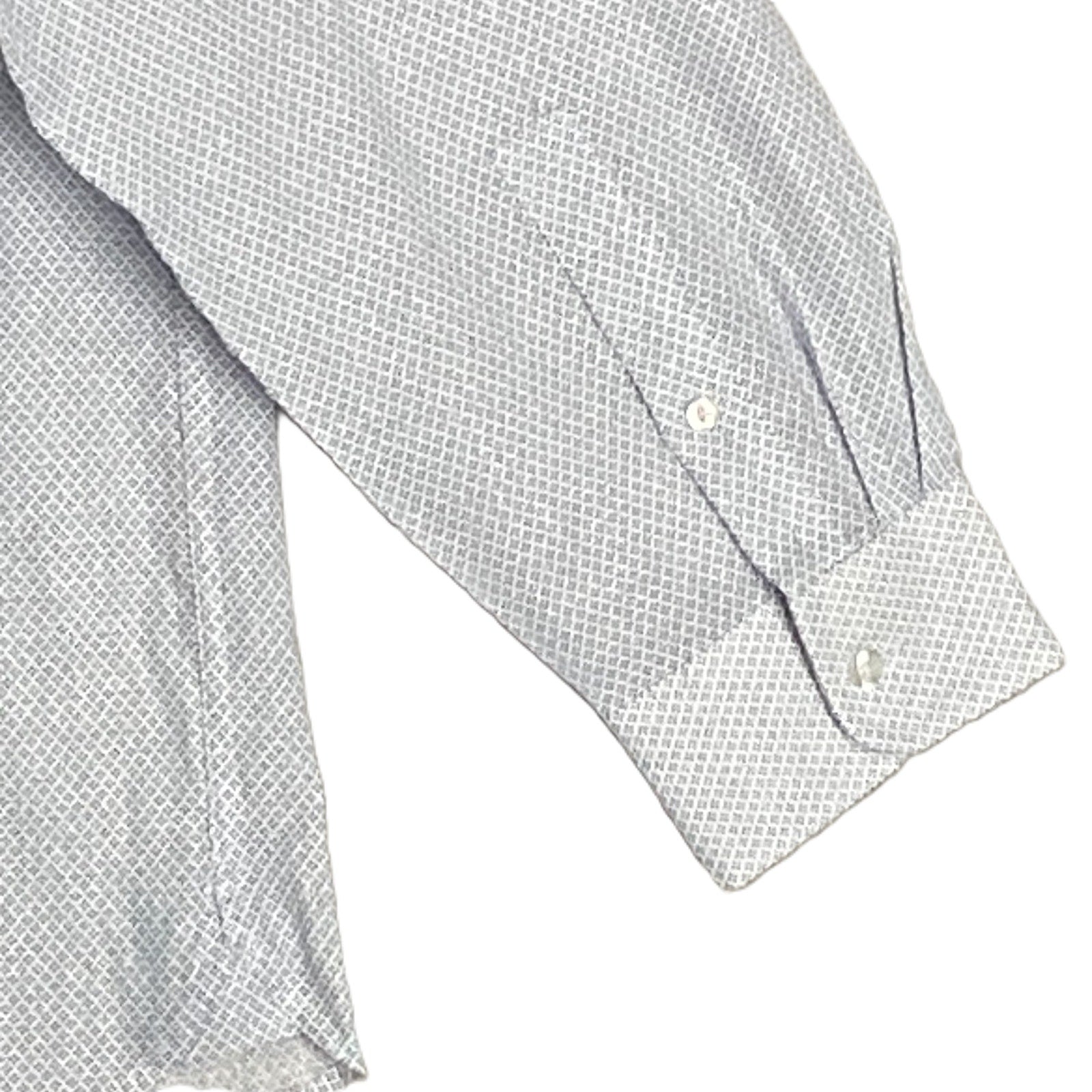 Daniel Cremieux Linen Shirt Men's XXL Signature Albini Fabrics Blue & White