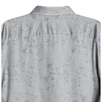 Perry Ellis Shirt Men's XXL Long Sleeve Button Up Shirt Grey Floral Pattern