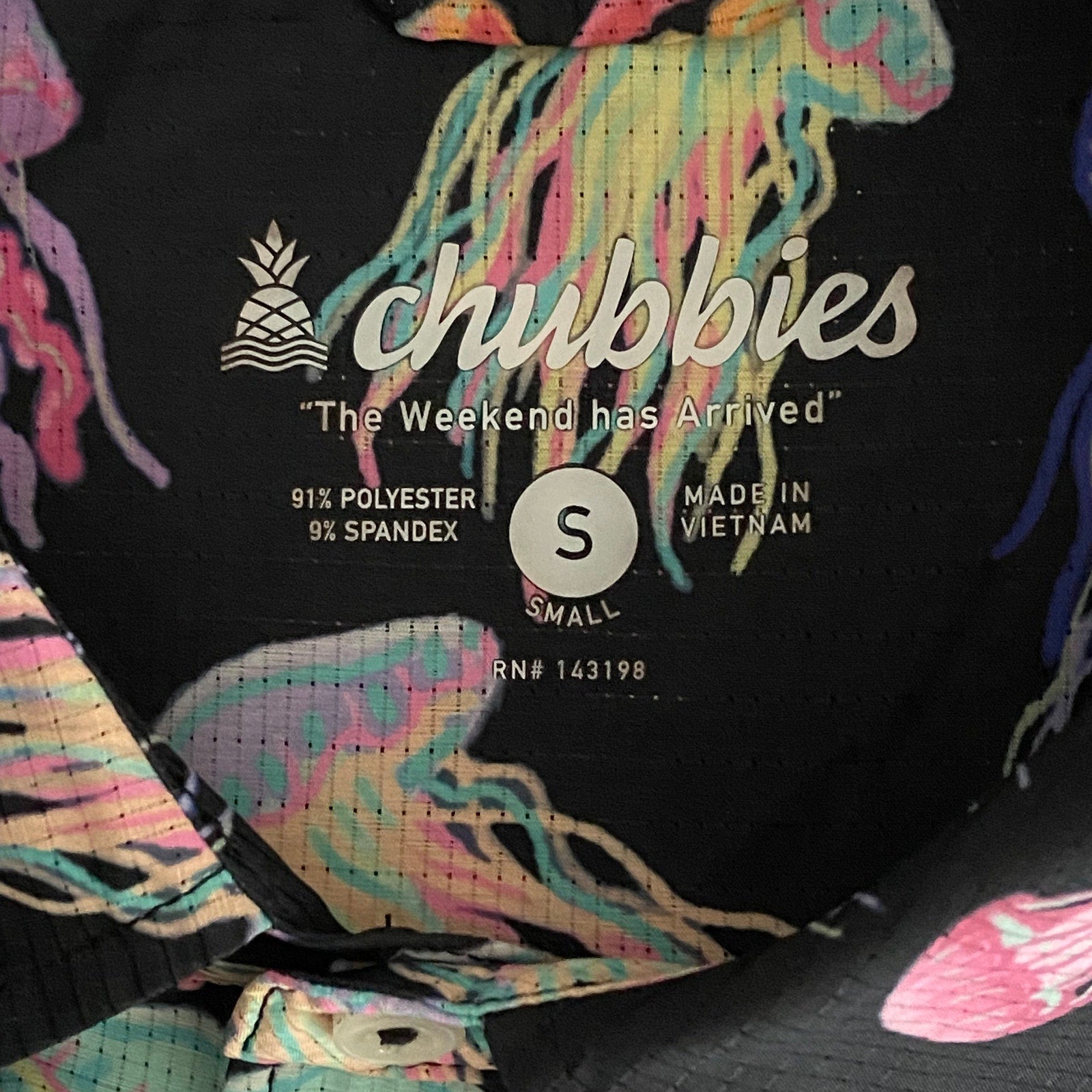 Chubbies Casual Shirt Men's Small "Don't be Jelly" Friday Short Sleeve Shirt