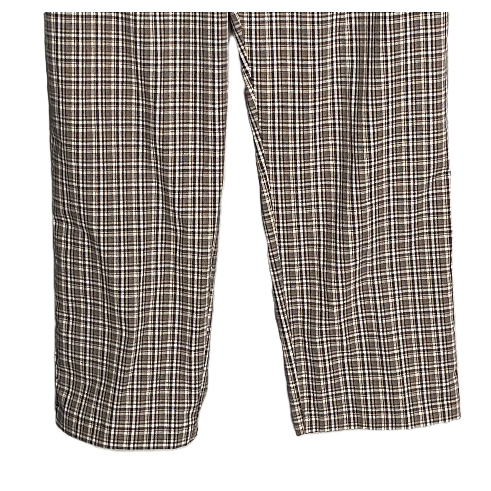 Hart Schaffner Marx Sleepwear Men's Large Pajama Set Brown Plaid
