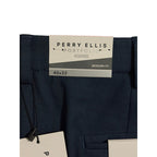 Perry Ellis Portfolio Pants Men's 40"x32" Dress Pants Modern Fit Indigo