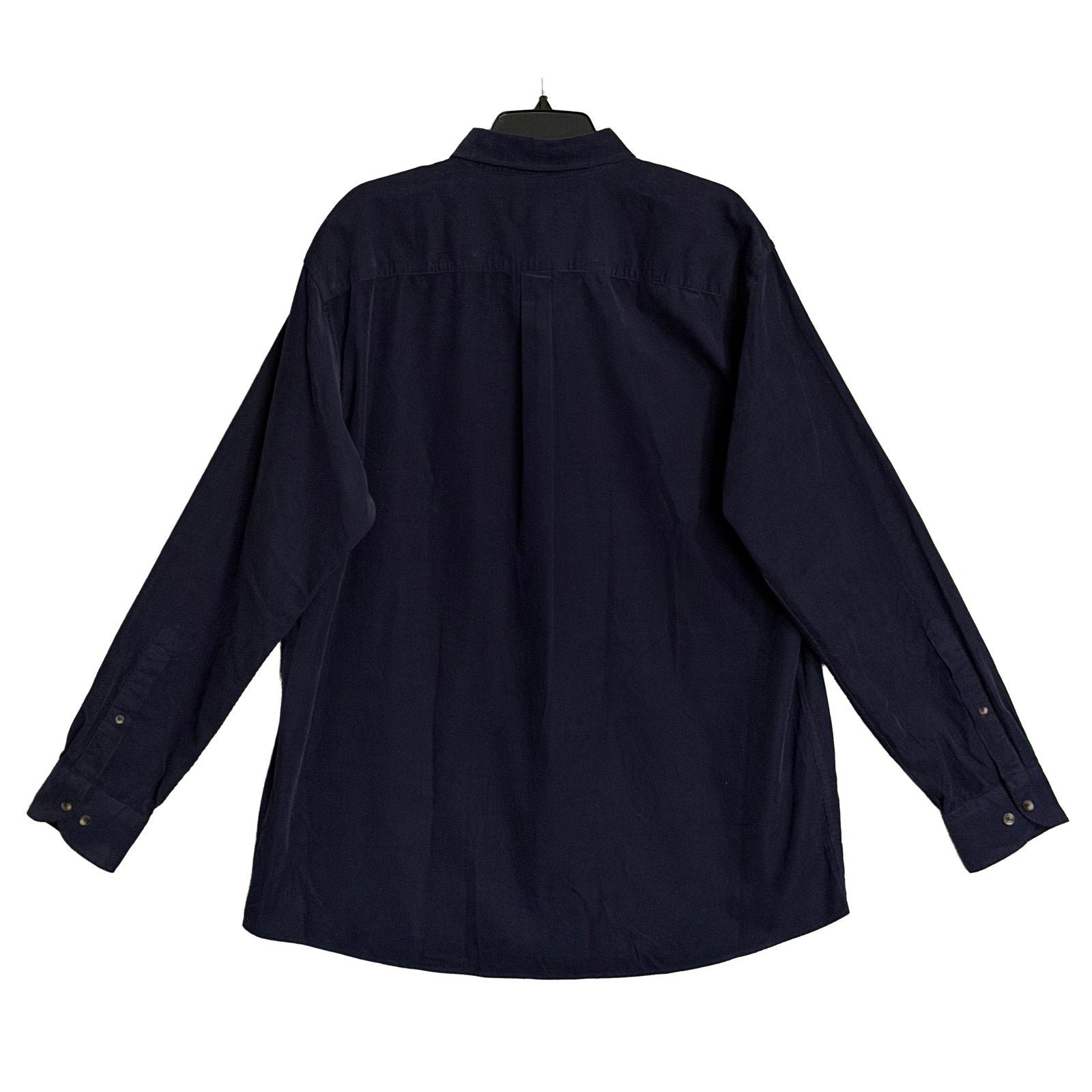 Peter Millar Cotton Cashmere Corduroy Sport Shirt Men's XL Navy Blue