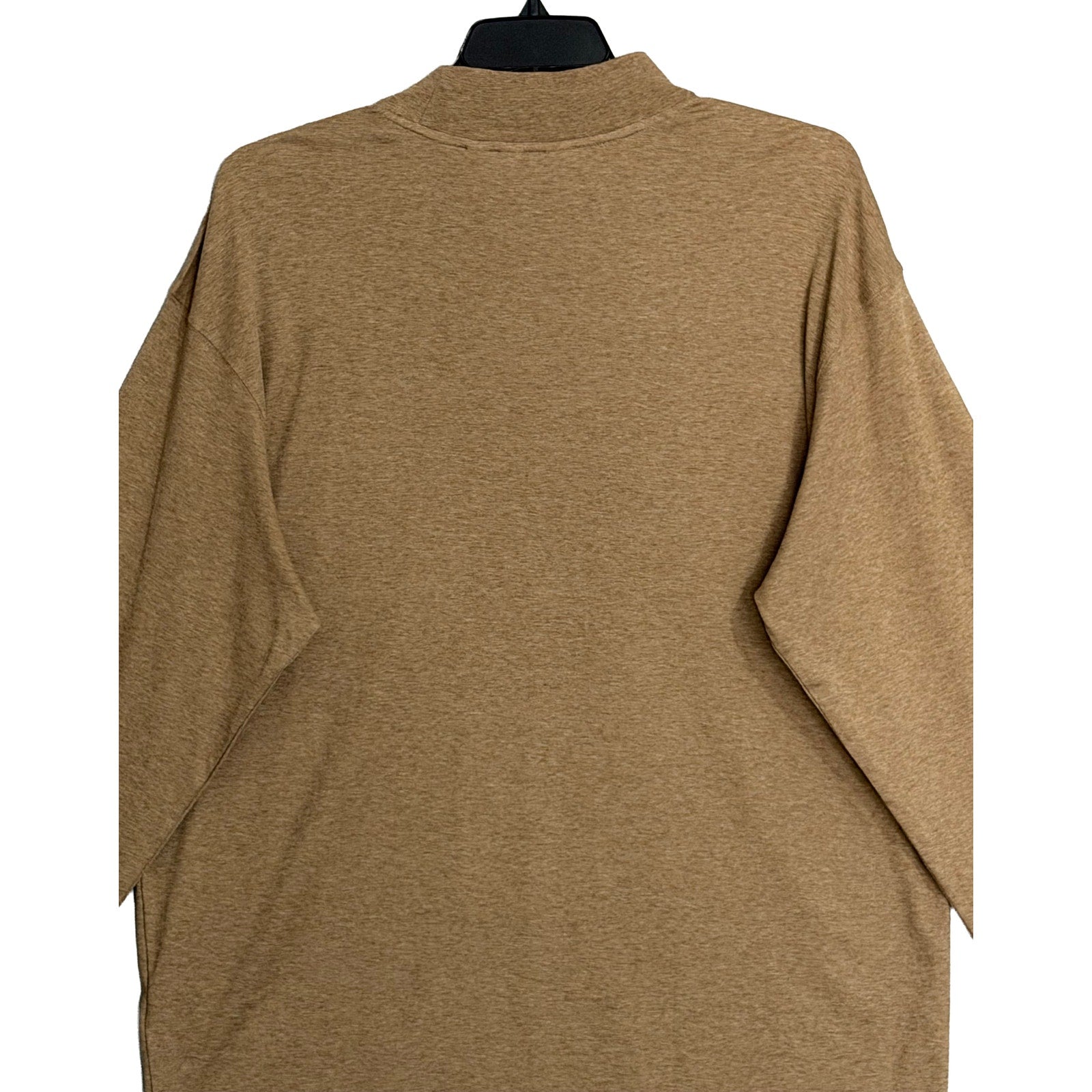Daniel Cremieux Mock Neck Shirt Signature Solid Interlock Men's XL Brown