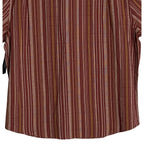 Liverpool Los Angeles Shirt Men's Large Button-Down Short Sleeve Brick Stripe