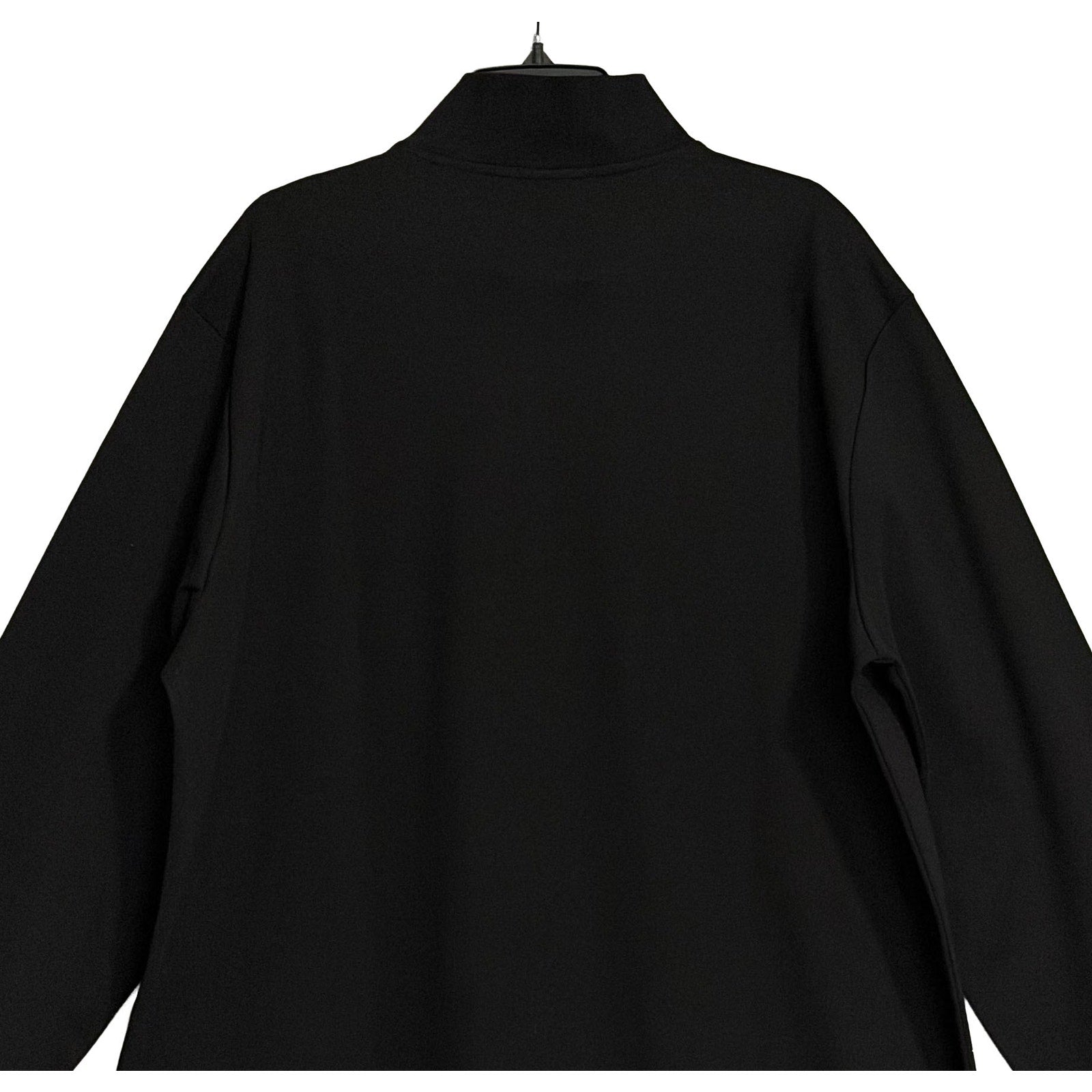 Boss Half-Zip Pullover Men's 2XT Mercerized Cotton Stand Collar Solid Black