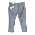 Calvin Klein Dress Pant Men's 42"x30" Slim Fit Flat Front Stretch Blue Plaid