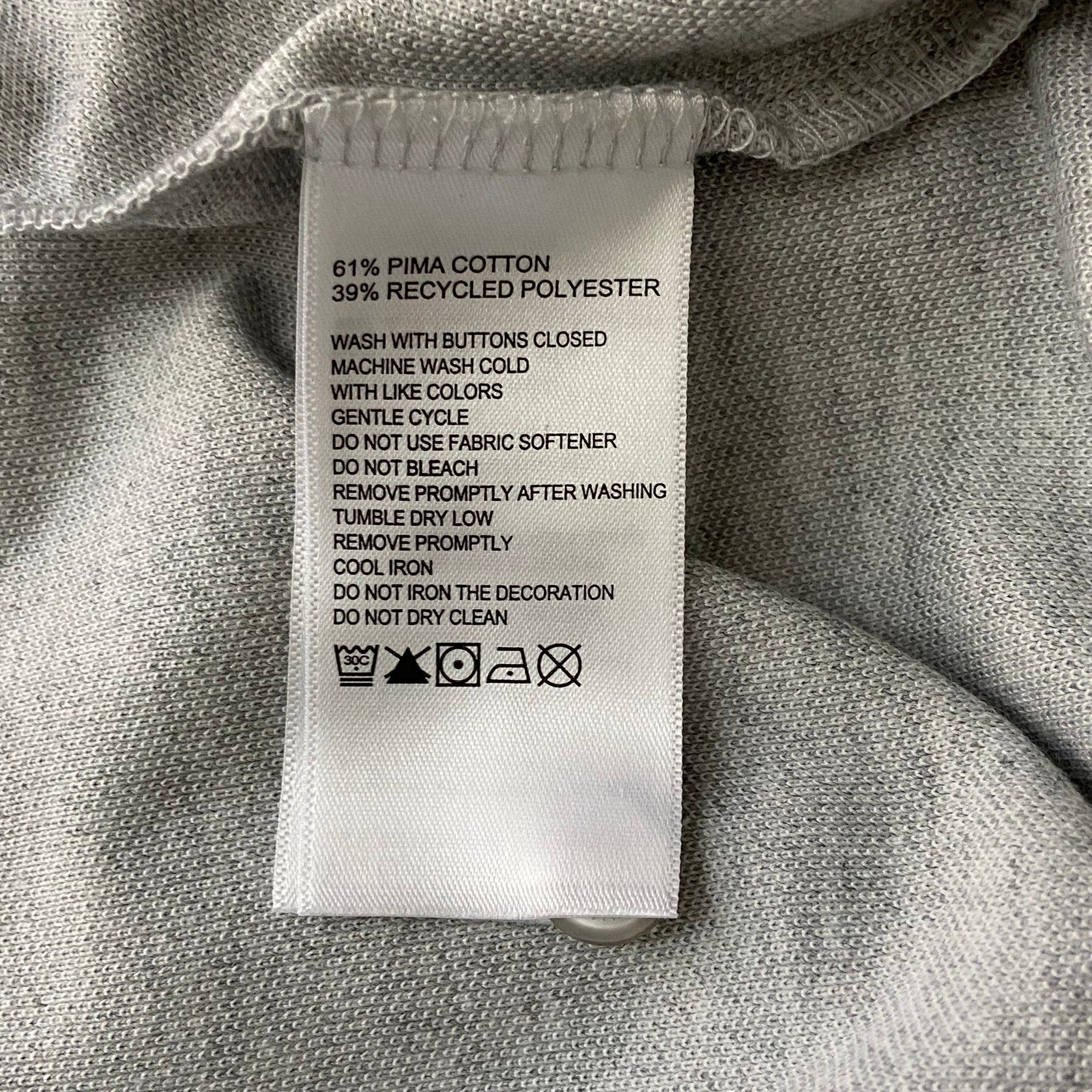 Tommy Bahama Polo Shirt Men's Large Island Zone Pima Cotton Gray Heather