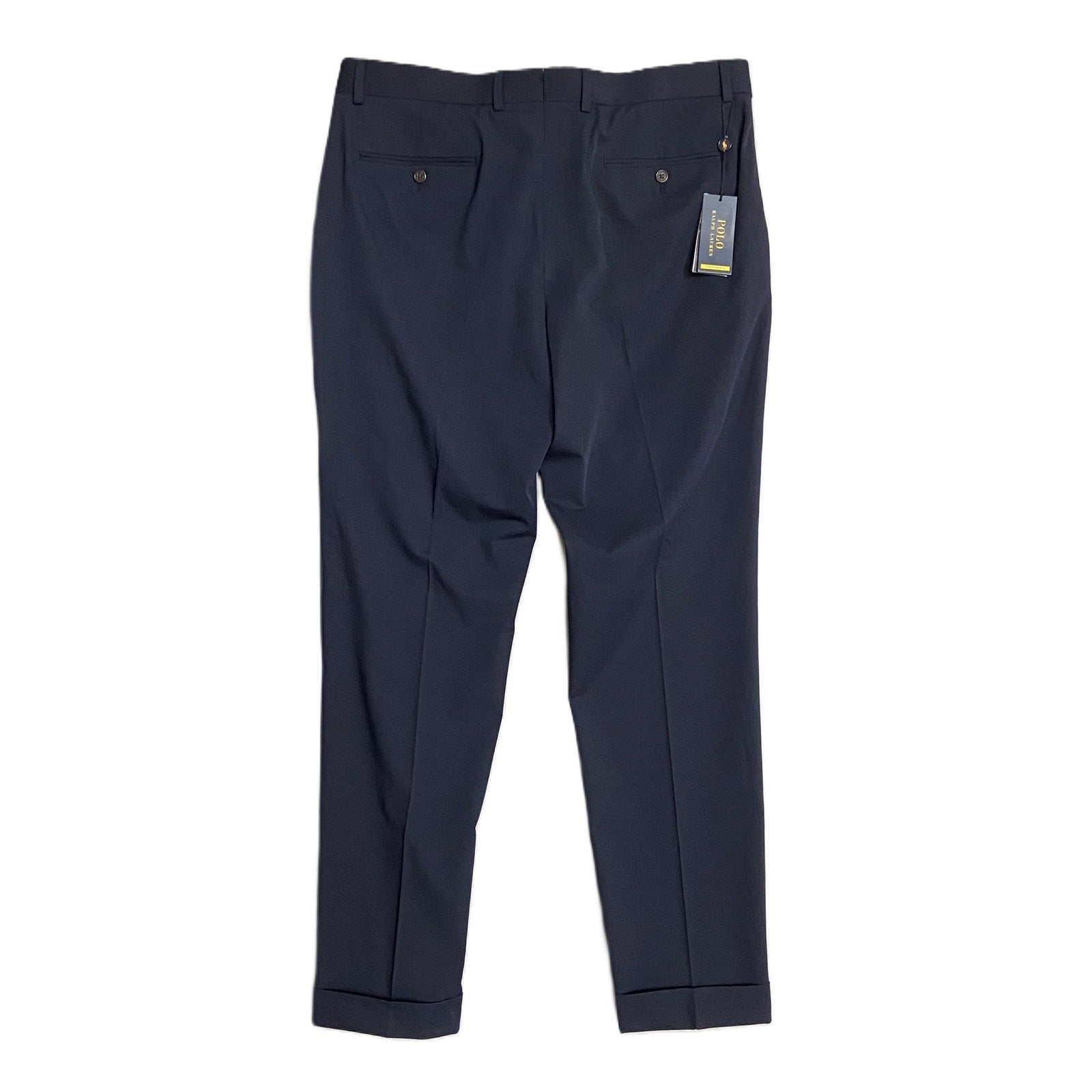 Polo Ralph Lauren Pants Men's 38"x34" Dress Pants Twill Wool Blend Navy Blue