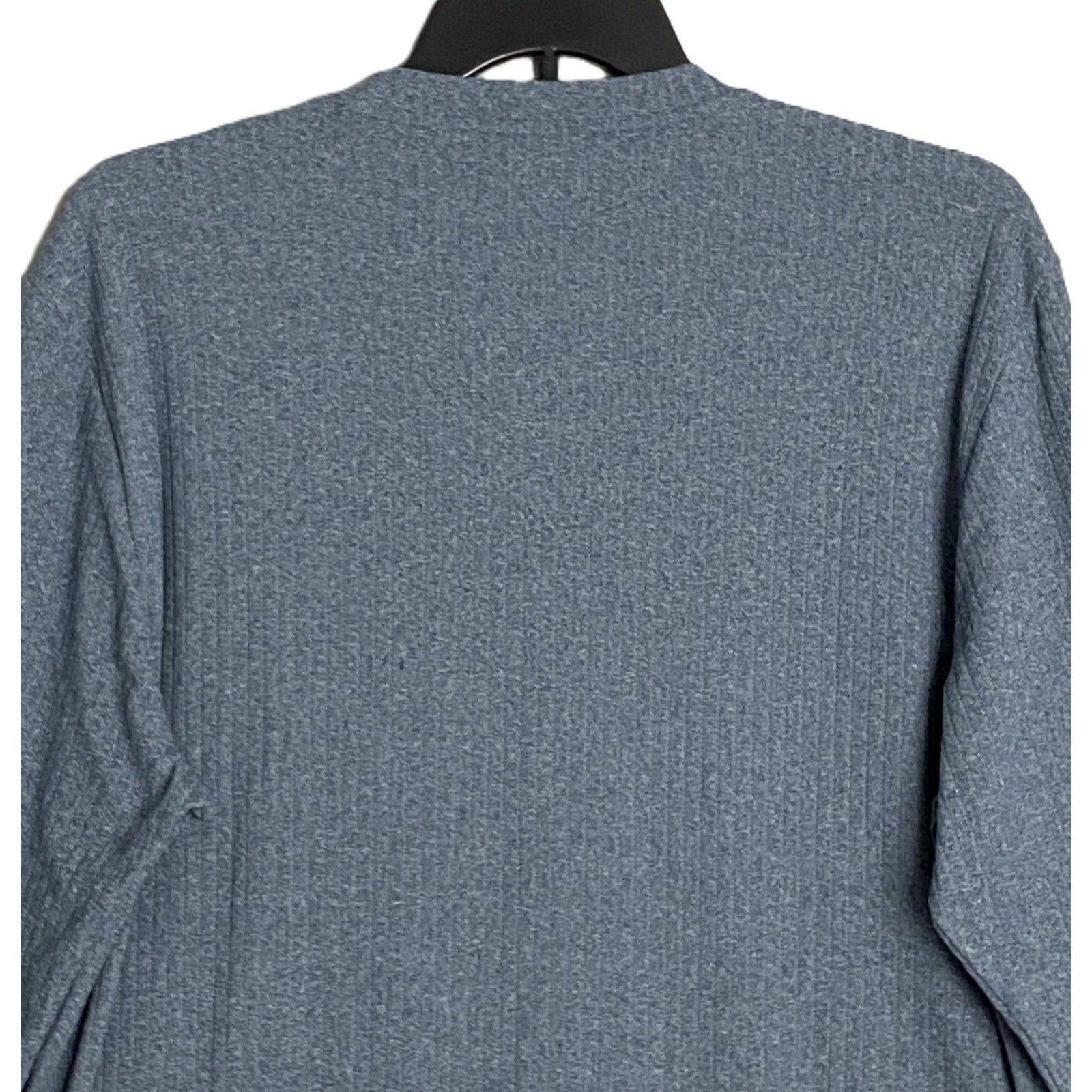 Quieti Long Sleeve T-Shirt Men's XL Crew Neck Stretch Fabric Blue Heather