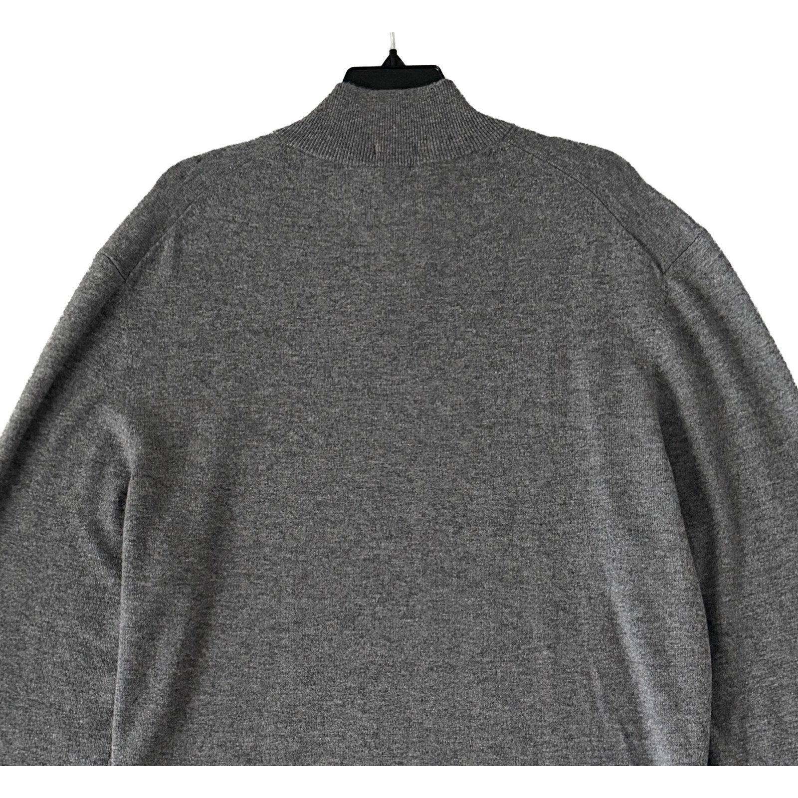 Boss H-Hemario Quarter Zip Sweater Men's 4XT Big & Tall Wool Cashmere Gray