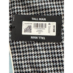 Murano Polo Shirt Men's XLT Big & Tall Short Sleeve Blue & Black Houndstooth