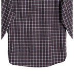 Visconti Black Casual Shirt Men's Small Italian Fabric Stretch Burgundy