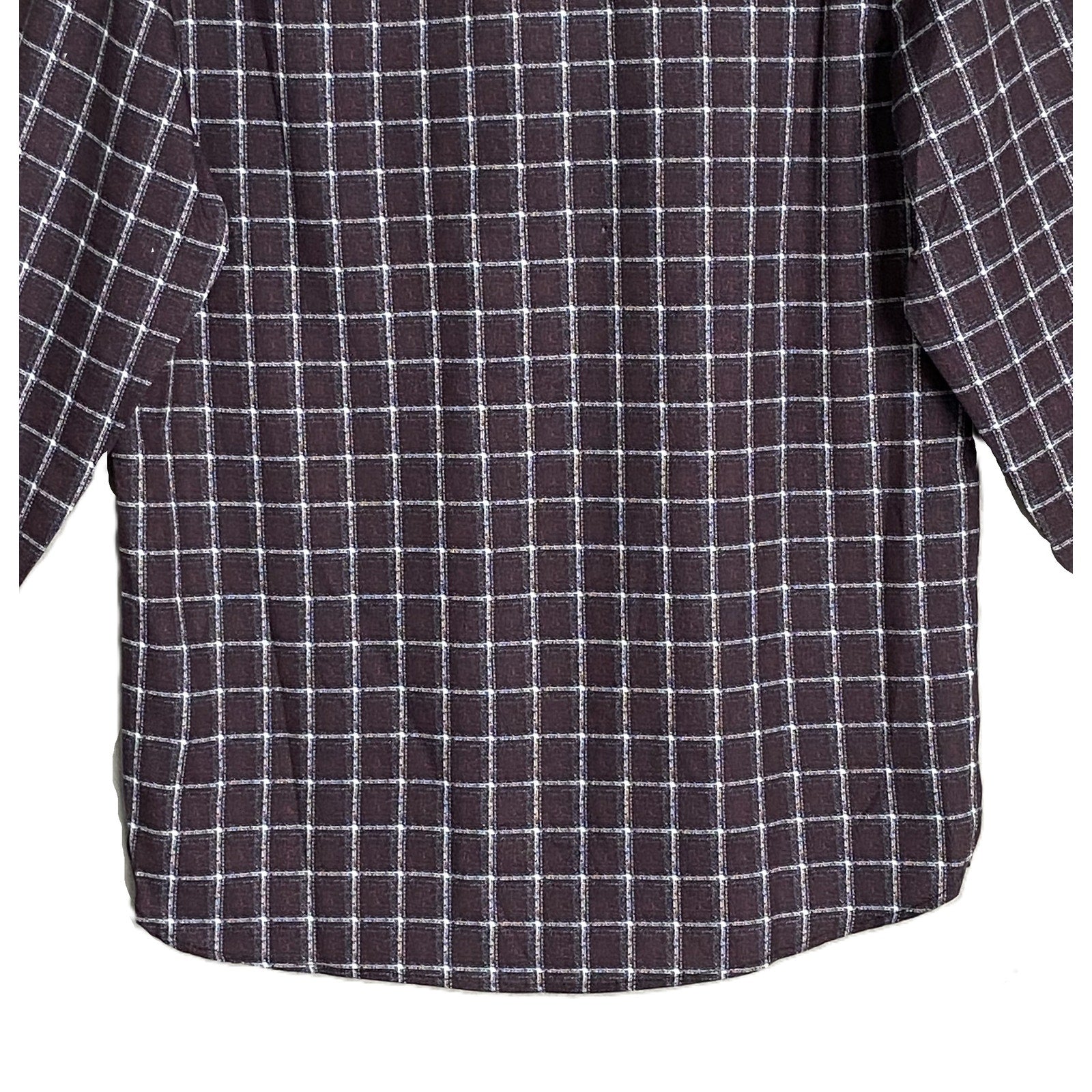 Visconti Black Casual Shirt Men's Small Italian Fabric Stretch Burgundy