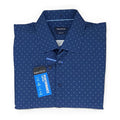 Nautica Dress Shirt Men's XL 17-17.5 34/35 Performance Slim Fit Blue Geo