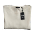 Murano Comfort Luxe Textured Sweater Men's 4XT Big & Tall Crew Neck Cream