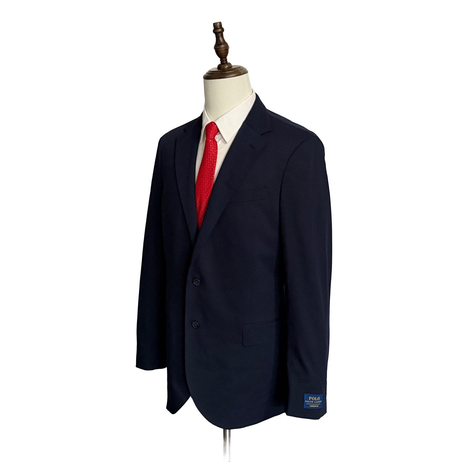 Lauren Ralph Lauren Performance Suit Coat Men's 42L Modern Fit Solid Navy