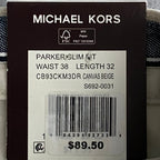 Michael Kors Men's 38x32 Parker Slim Fit Stretch Denim Pants Beige