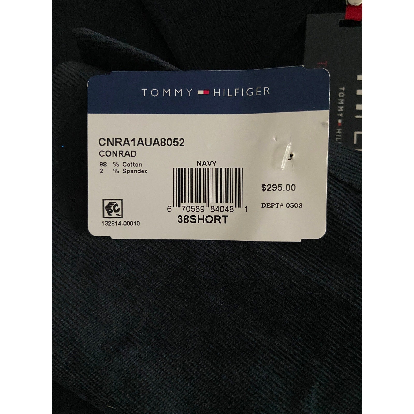Tommy Hilfiger Sport Coat Men's 38 Short Conrad Navy Blue Corduroy