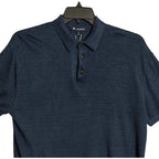 Daniel Cremieux Polo Shirt Men's Medium Linen Key West Collection Blue