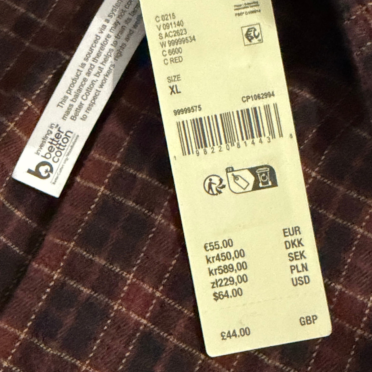 BDG Flannel Shirt Men's XL Long Sleeve Button Up Red Black Gingham