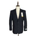 Haggar Suit Jacket Men's 38 Regular Classic Fit Stretch Solid Dark Blue