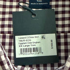 Mizzen+Main Shirt Men's XXL Leeward Trim Fit Long Slv Eggplant Crew Gingham