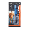 Nautica Men's Large 36-38 Heathers Boxer Briefs 4-Pack Blue 5" Inseam
