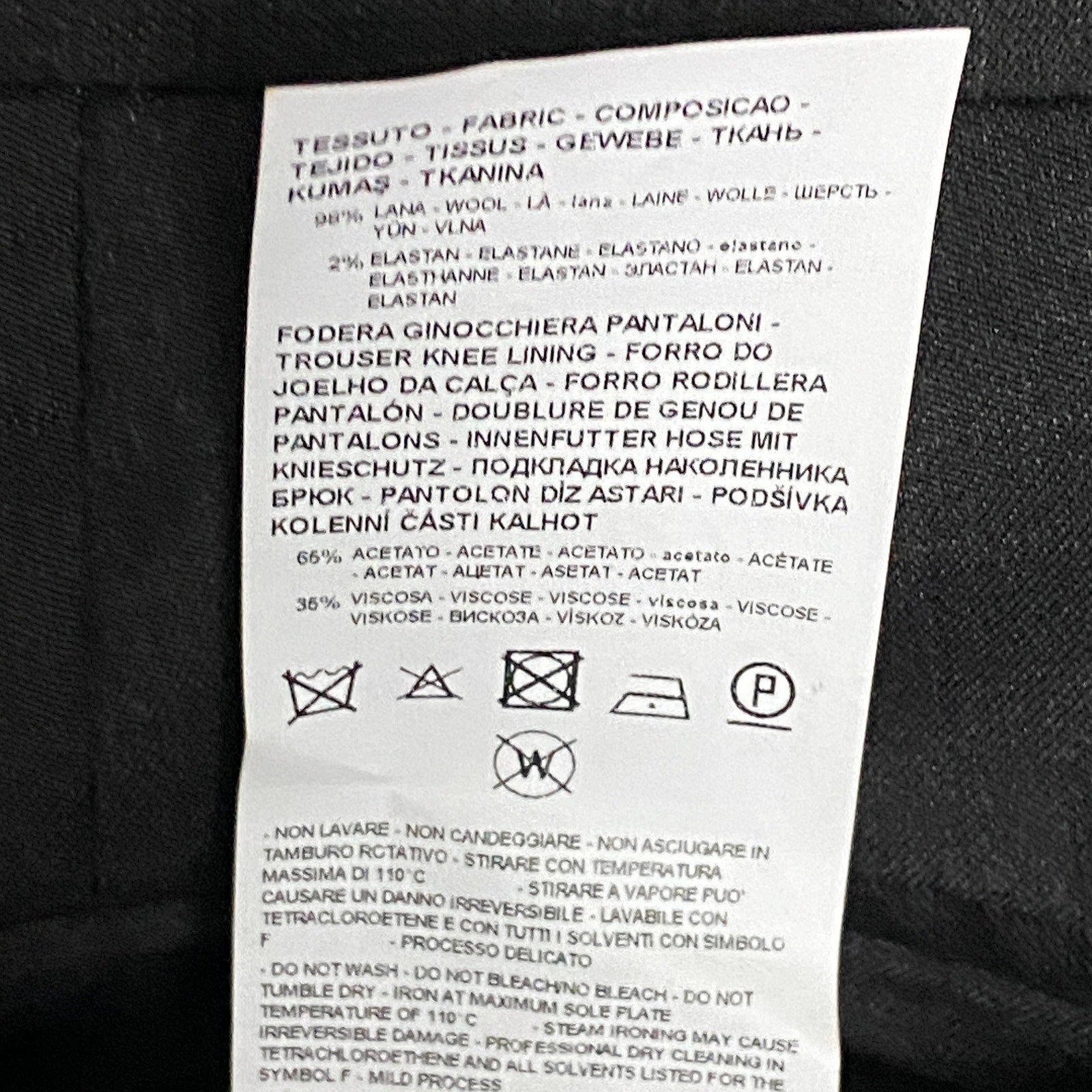 Armani Exchange Dress Pant Men's 34W Flat Front Raw Hem Stretch Wool Gray NEW