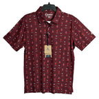 Chubbies Polo Shirt Men's Small "That's the Spirit" Short Sleeve Red