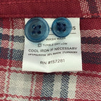 Mizzen+Main Men's XXL Trim Fit City Flannel Twill Shirt Burgundy Plaid