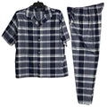 Hart Schaffner Marx Sleepwear Men's Medium Pajama Set Blue Plaid