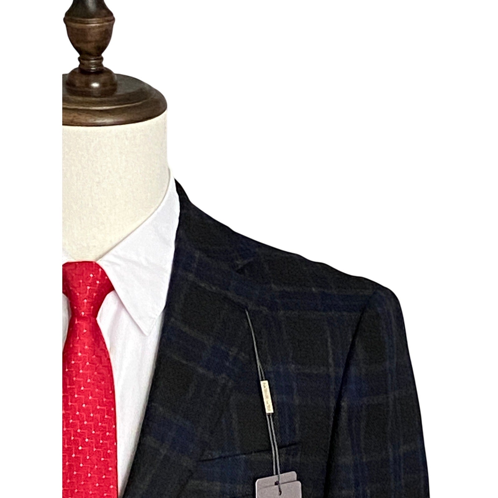 Michael Kors Sport Coat Men's 38 Short Classic Fit Wool Gray & Blue Check