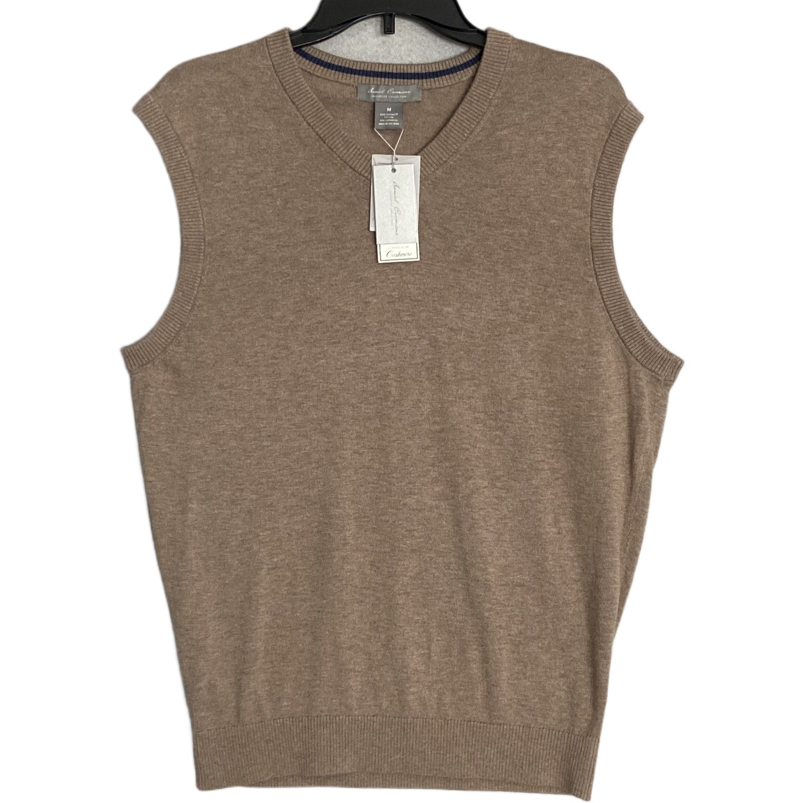 Daniel Cremieux Sweater Vest Men's Medium Supima Cotton Cashmere Brown