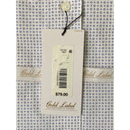 Roundtree & Yorke Shirt Big & Tall Men's 17 36/37 White Geo Dress Shirt