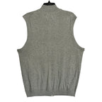 Daniel Cremieux Sweater Vest Men's Large Full Zip Cotton Cashmere Blend Grey Heather