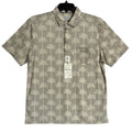 Tommy Bahama Polo Shirt Men's Medium "San Lucio Palm Lane Polo" Chinchilla