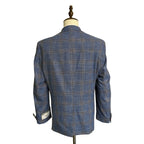 Michael Kors Men's 44R Classic Fit Sport Coat Stretch Blue Rust