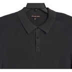 Michael Kors Polo Shirt Men's Large Short Sleeve Knit Cotton Black