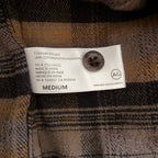AG Los Angeles Shirt Men's Medium Classic Fit Mason Work Shirt Brown Black Plaid