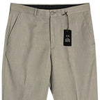 Armani Exchange Dress Pant Men's 32W Flat Front Raw Hem Stretch Wool Taupe