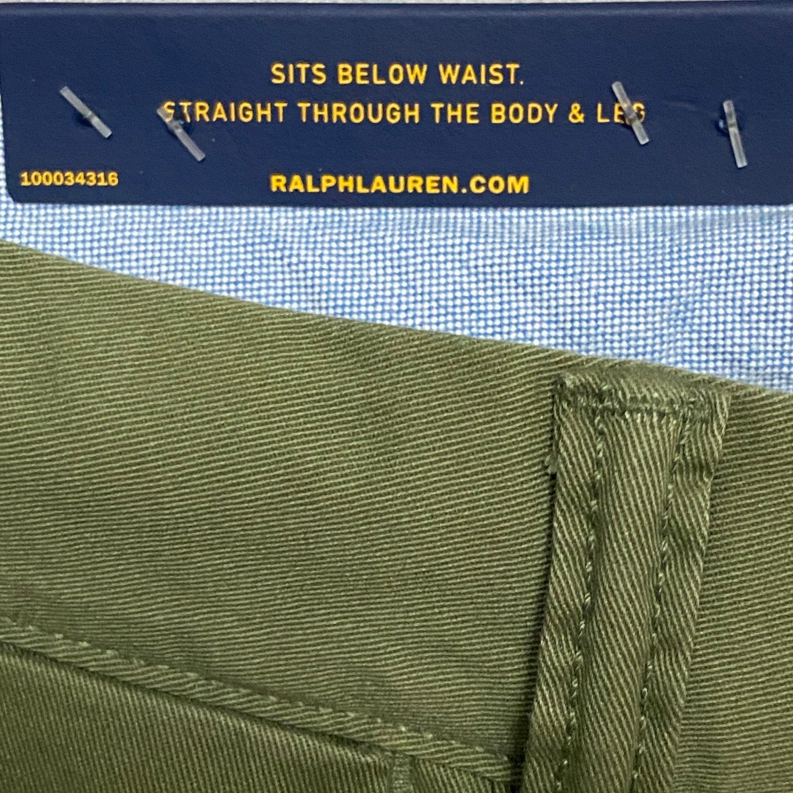 Polo Ralph Lauren Pants Men's 30x30 Stretch Cotton Twill Chino Olive